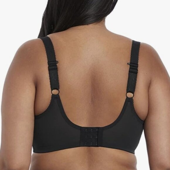 ELOMI | Women's Black Charley Stretch Lace Underwire Plunge Bra - Picture 2 of 11